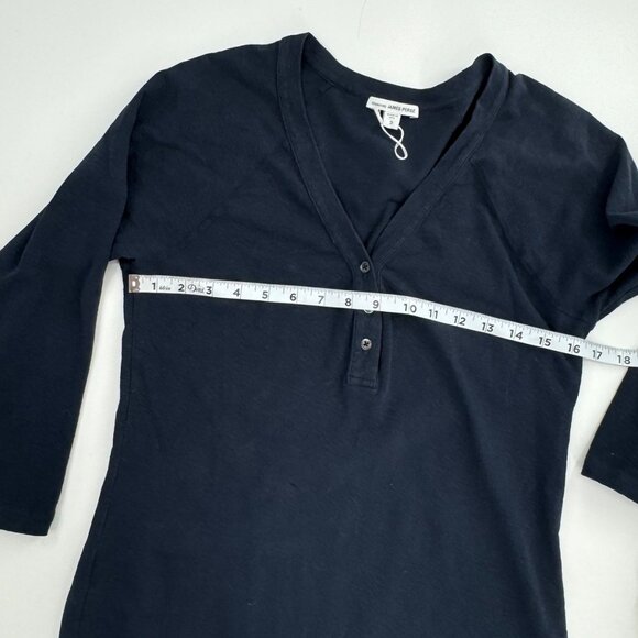James Perse Standard Blue V-Neck Henley Dress Size 3 - Picture 6 of 9
